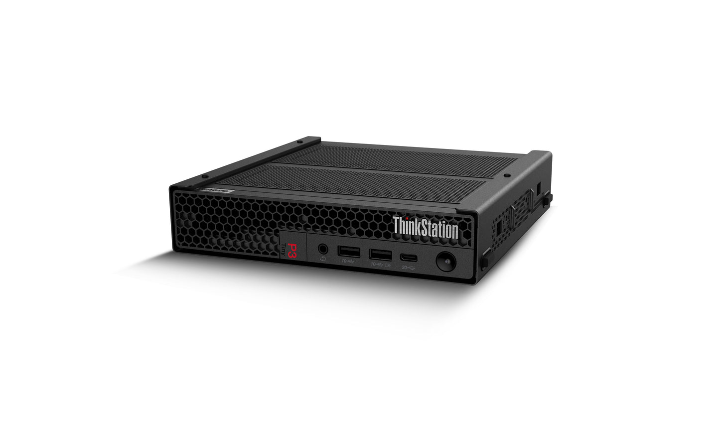 Lenovo ThinkStation P3 Tiny Gen 2 Intel Core Ultra 7 265 16 GB DDR5-SDRAM 512 GB SSD NVIDIA RTX A400 Windows 11 Pro Mini PC Estación de trabajo Negro
