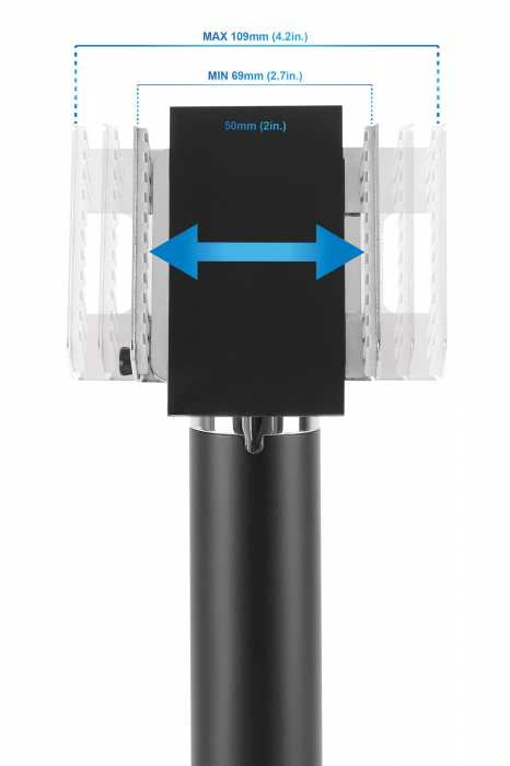Manhattan 462242 soporte Soporte activo para teléfono móvil Negro, Plata