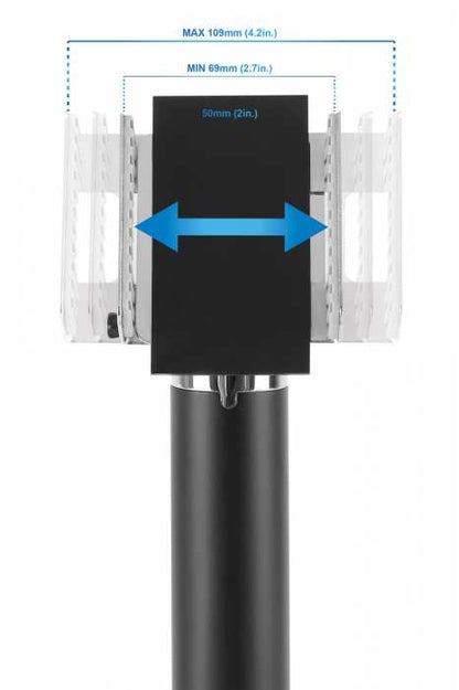 Manhattan 462242 soporte Soporte activo para teléfono móvil Negro, Plata