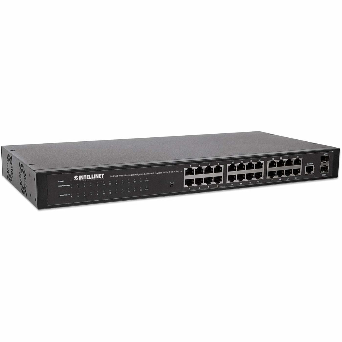 Intellinet 560917 dispositivo de redes Gestionado Gigabit Ethernet (10/100/1000) 1U Negro