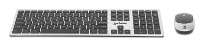 Teclado y Mouse Manhattan Optico Inalambrico 2.4G Negro combo