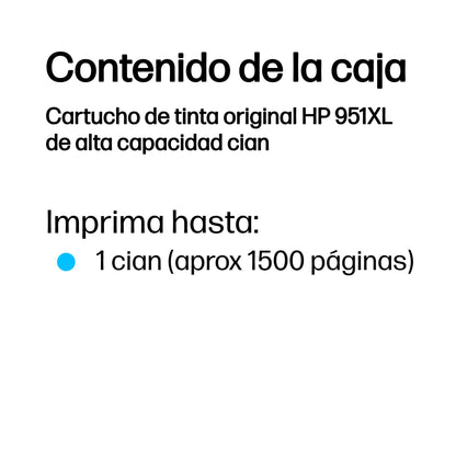 Tinta HP 951XL Cyan OJ 8100/8600