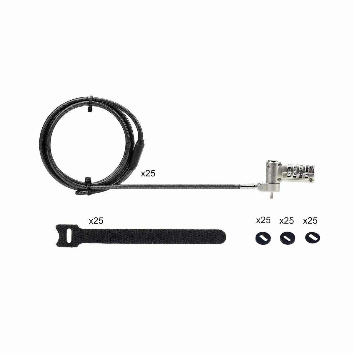 StarTech.com UNIVCS-LAPTOP-LOCK cable antirrobo Negro, Plata 2 m