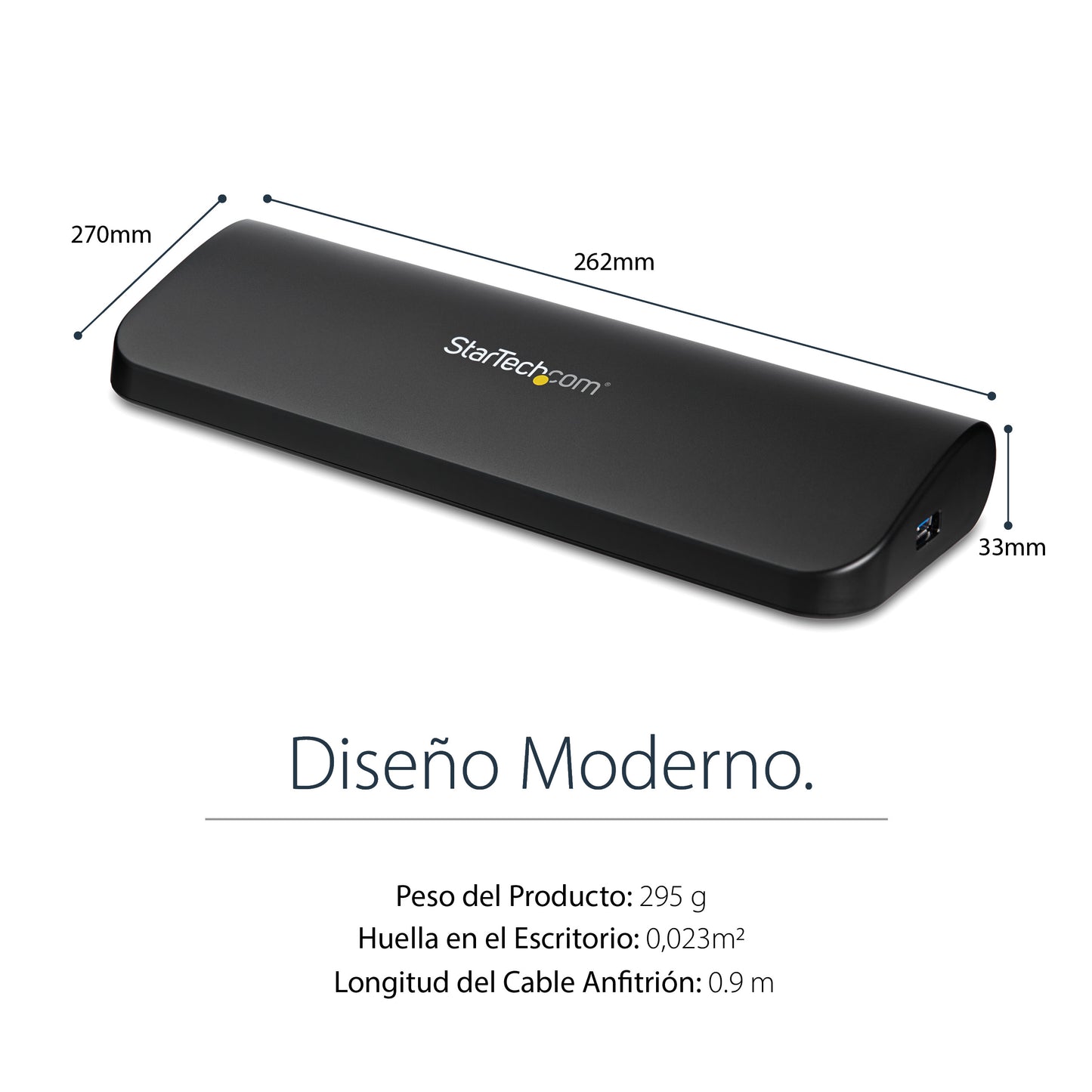 StarTech.com USB3SDOCKHDV base para laptop o replicador de puertos Alámbrico USB 3.2 Gen 1 (3.1 Gen 1) Type-B Negro