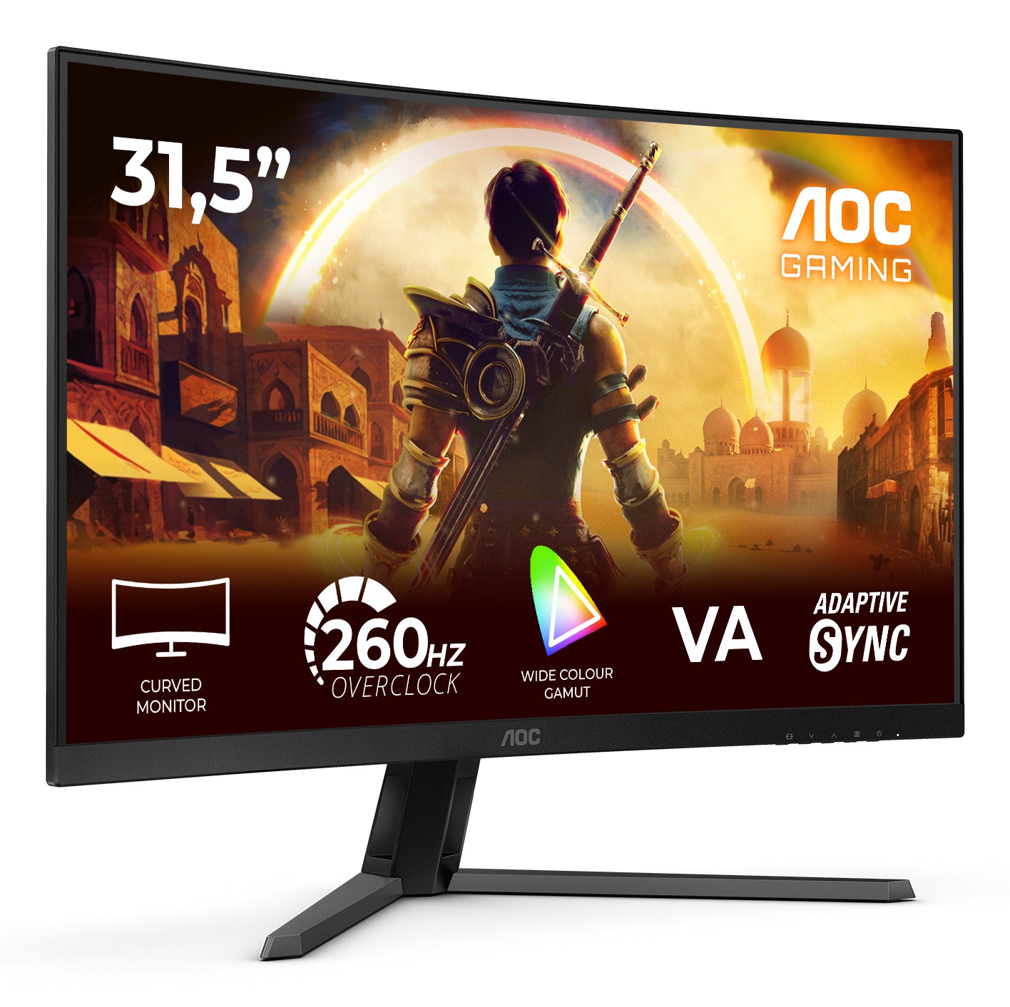 AOC G4 C32G42ZE monitor de computadora 80 cm (31.5") 1920 x 1080 Pixeles Full HD LED Negro, Rojo