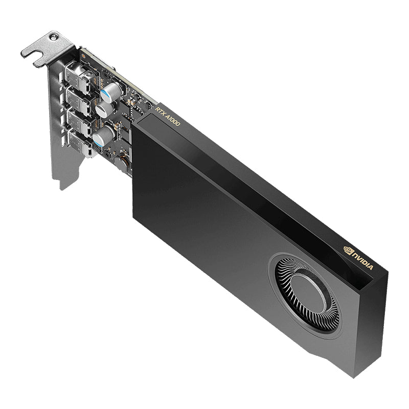 Tarjeta de Video PNY Pro NVIDIA RTX A1000 8GB Low Profile Single Fan GDDR6 PCIe 4.0 4xMini DisplayPort