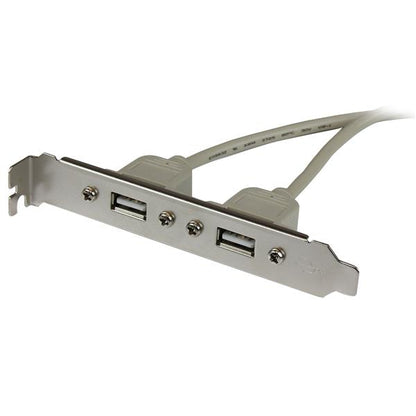 StarTech.com USBPLATE cambiadores de género de cables 2 x IDC 2 x USB A Plata