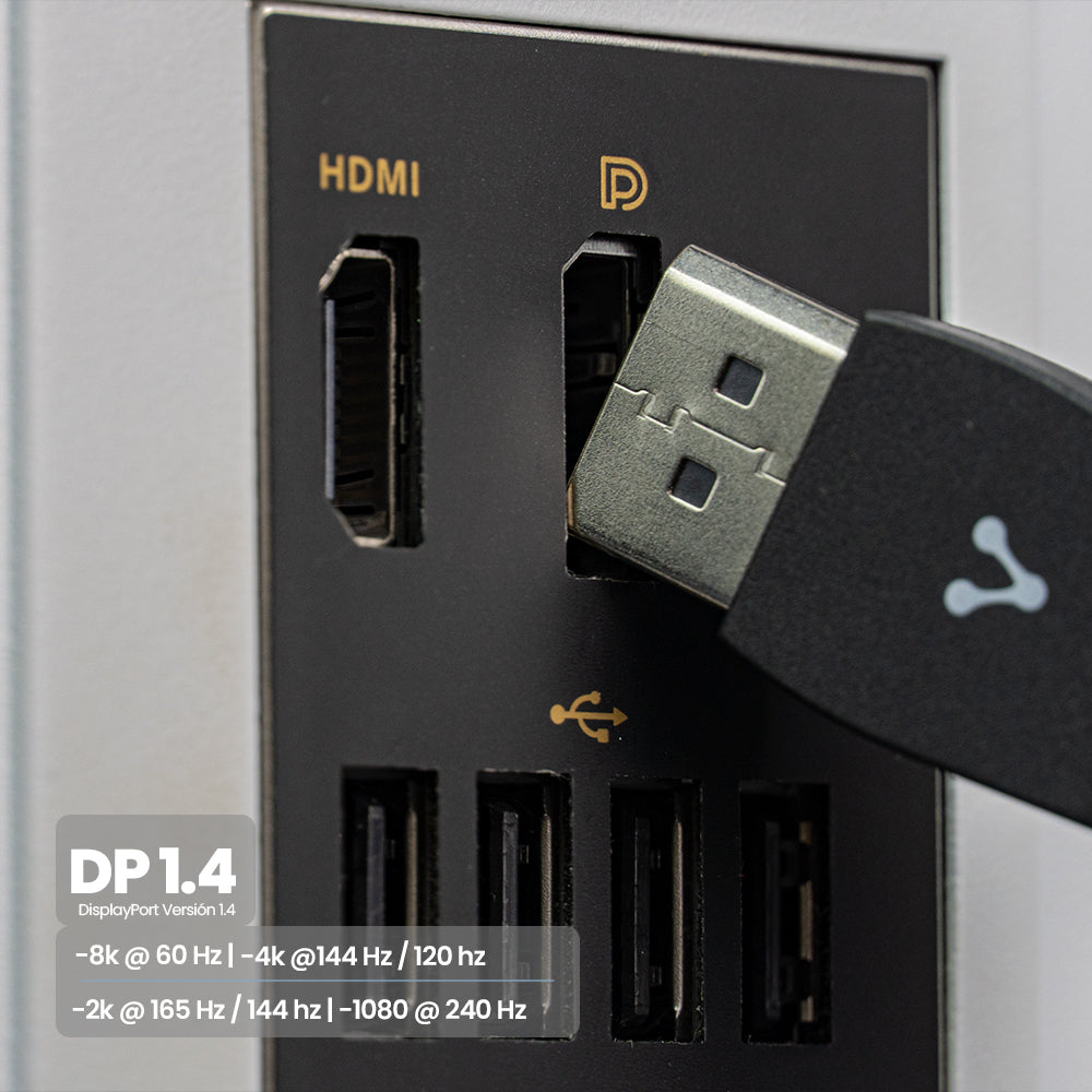 Cable Vorago CAB-309 Displayport 4K 2m Color Negro