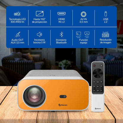 Proyector Multimedia STEREN FULL HD 300 LM ANSI WIFI