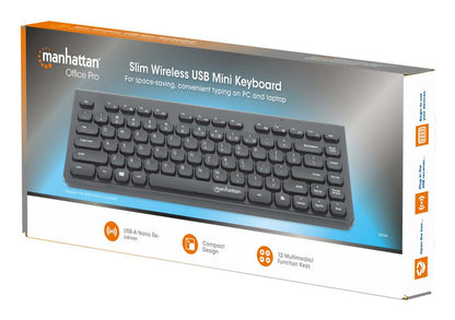 Teclado Chocolate Inalambrico Manhattan 2.4G Negro