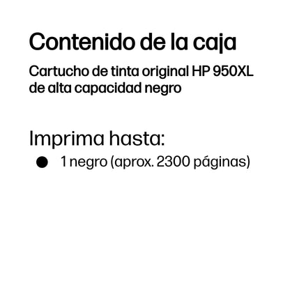 Tinta HP 950XL Negro OJ 8100/8600