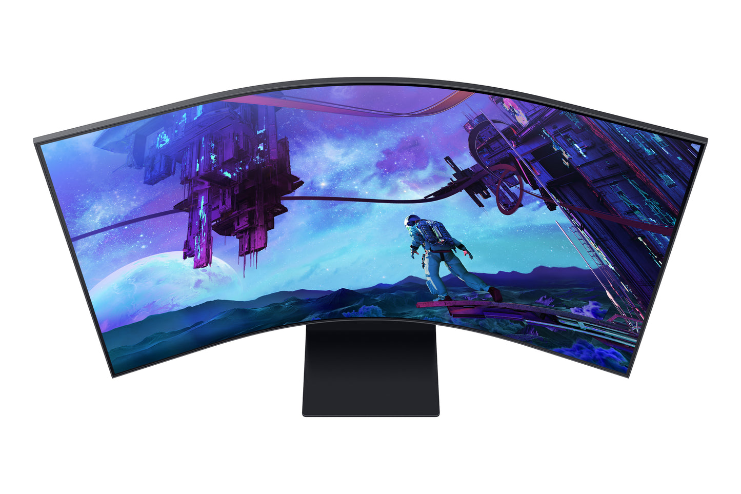 Monitor Samsung 55" Gaming Odyssey Ark 2th Gen 4K 3840x2160 165HZ VA Curvo 1000R 1MS HDR10 Bocinas Gaming HUB SMA