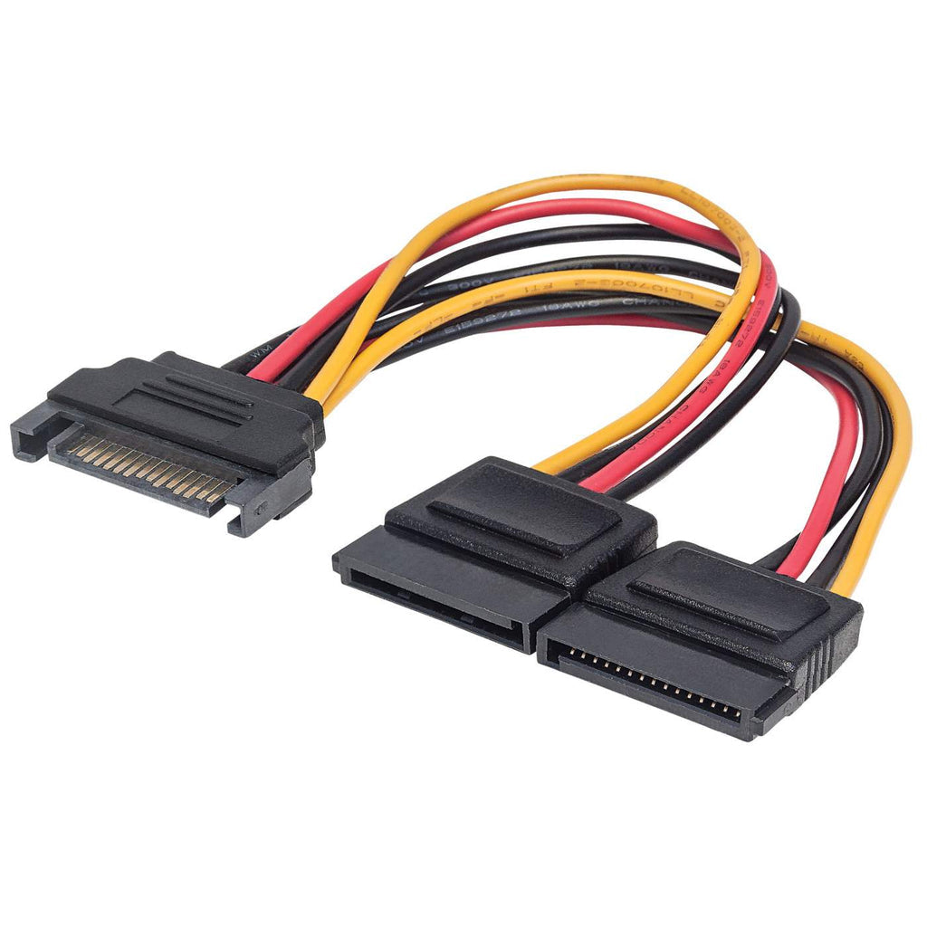Cable Manhattan Y de Alimentación SATA M-H 15cm