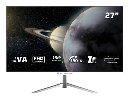 Monitor Gamer Balam Rush Plano 27VA/Titan MTG27Y/FHD/180Hz Legend Blanco