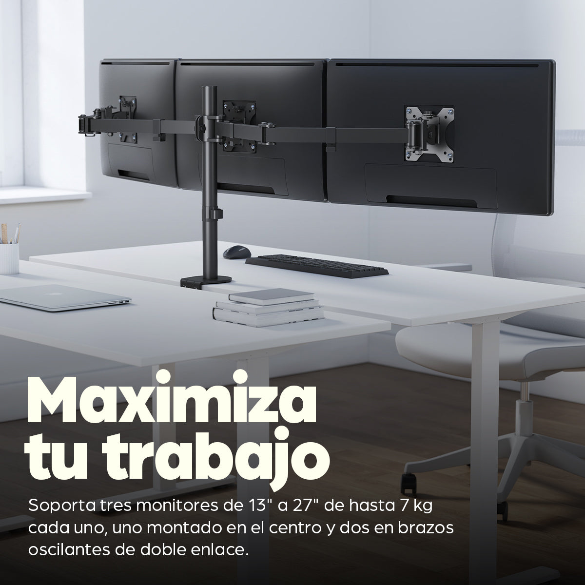 Manhattan 461658 soporte para pantalla plana 68.6 cm (27") Negro