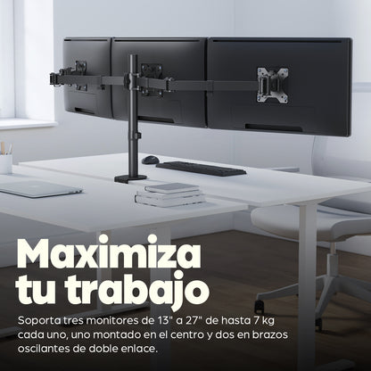 Manhattan 461658 soporte para pantalla plana 68.6 cm (27") Negro