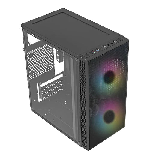 Gabinete Acteck Compacto Mini Torre Fuji GC470  Fuente ATX 500 Advanced Series Negro