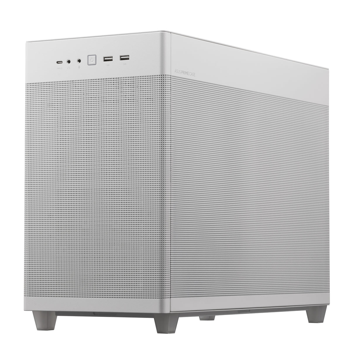 Gabinete Asus Prime AP201 White Paneles de Malla Micro ATX Blanco