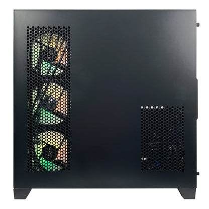 Gabinete Gamer Xzeal Mid Tower XZ150 ATX Panel Vidrio + Metal 2xUSB1.0 + 1xUSD3.0 + 1x3.5mm + 4 ARGB Ventiladores Negro