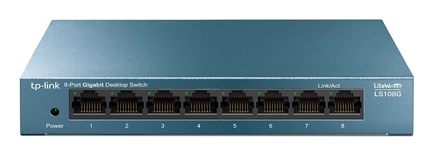 Switch TP-Link LiteWave 8-Port Gigabit Desktop 8× Gigabit RJ45 Ports Desktop Steel Case