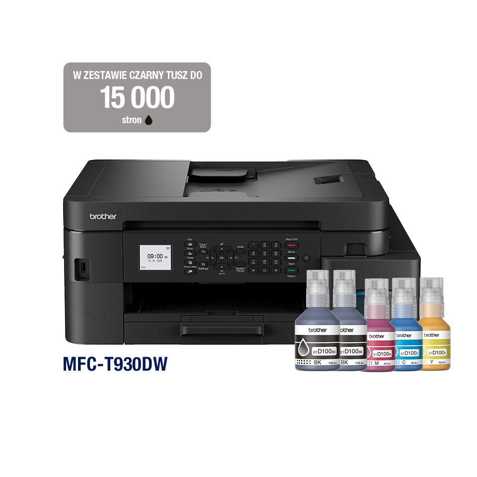 Impresora Multifuncional Brother MFC-T930DW Inyección de Tinta a Color InkBenefit Tank Conectividad Inálambrica Dúplex