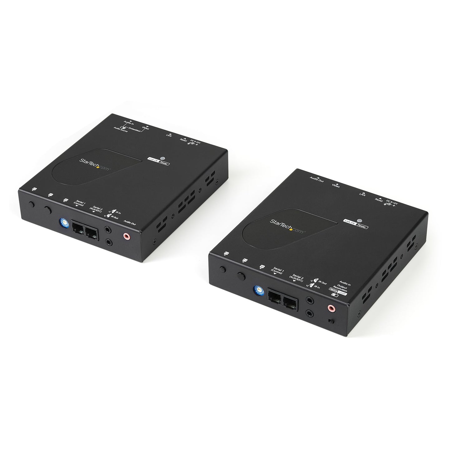 StarTech.com ST12MHDLAN4K extensor de audio/video Transmisor y receptor AV Negro