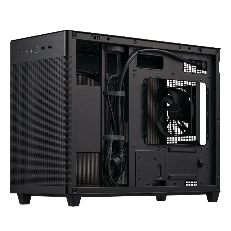 Gabinete Asus Prime AP201 Black Paneles de Malla Micro ATX Negro