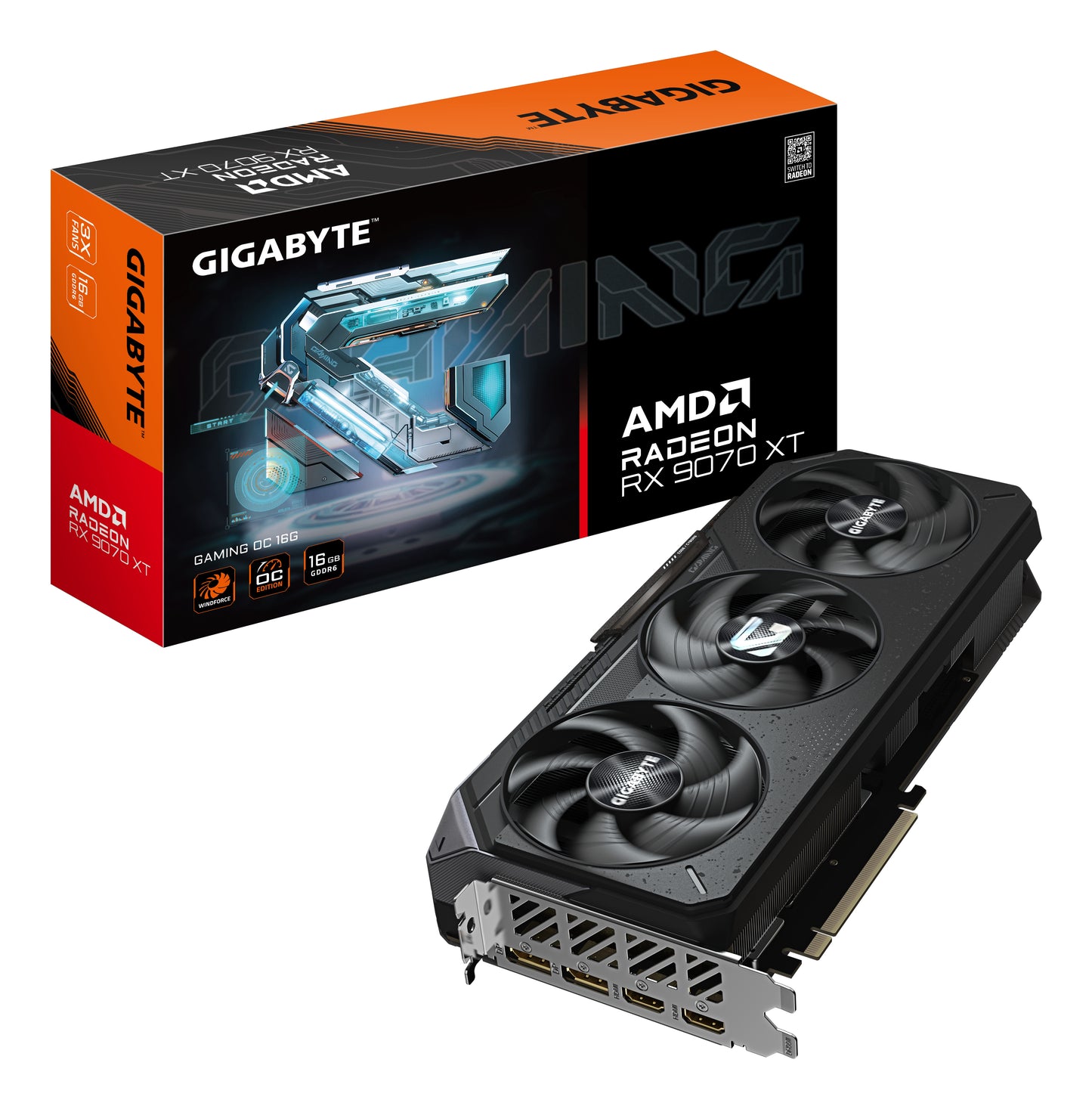 Tarjeta de Video Gigabyte AMD Radeon RX 9070 XT GAMING OC 16GB 256-bit GDDR6 PCI Express 5.0