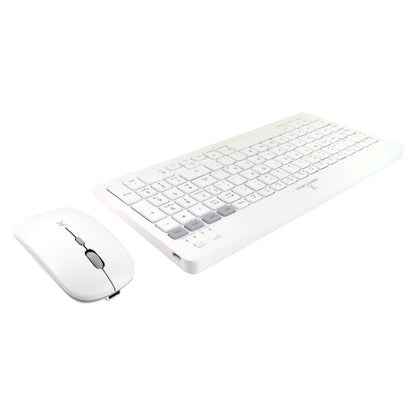 Perfect Choice PC-201380 teclado Ratón incluido Universal RF inalámbrico + bluetooth Blanco