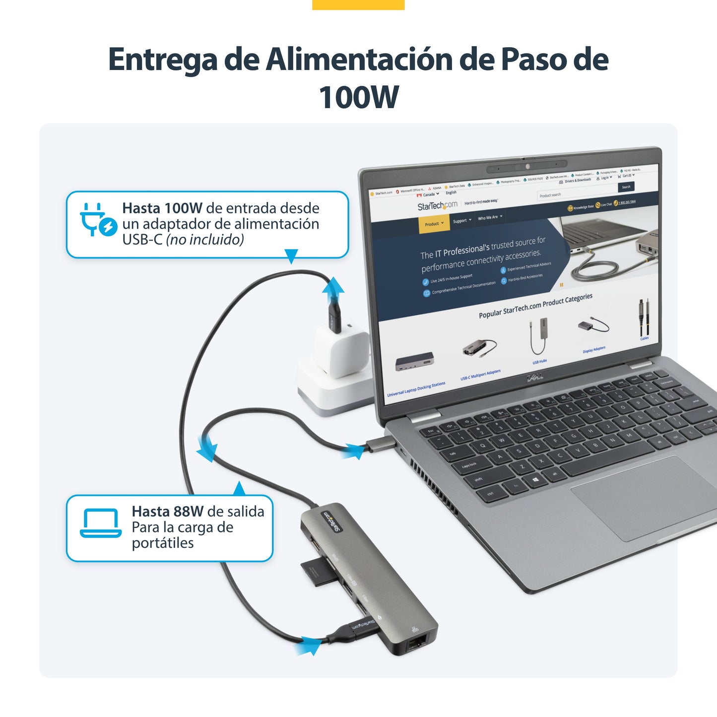 StarTech.com DKT30CHSDPD1 base para laptop o replicador de puertos Alámbrico USB 3.2 Gen 1 (3.1 Gen 1) Type-C Negro, Gris