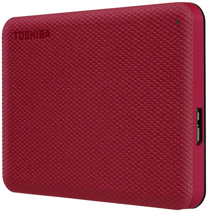 Disco Duro Externo Toshiba Canvio Advance V10 4TB 2.5" USB 3.2 Gen 1 Color Rojo para Windows/Mac