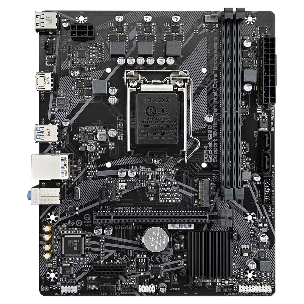 Tarjeta Madre Gigabyte UltraDurable H510M K V2 2xDDR4 64GB 3200Mhz PCIe 3 0 HDMI S 1200 10th 11th Gen mATX