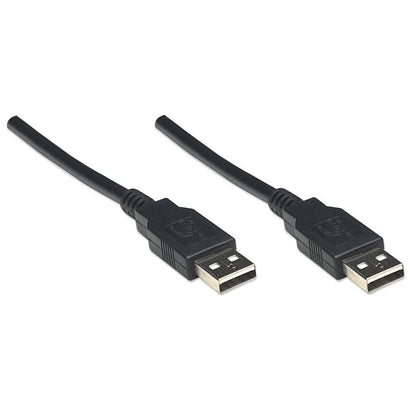 Cable Manhattan USB-A 2.0 Alta Velocidad 1.8m Color Negro