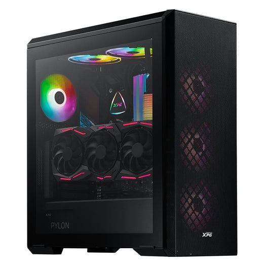 Gabinete XPG Defender ATX Media Torre Panel Vidrio Templado Negro
