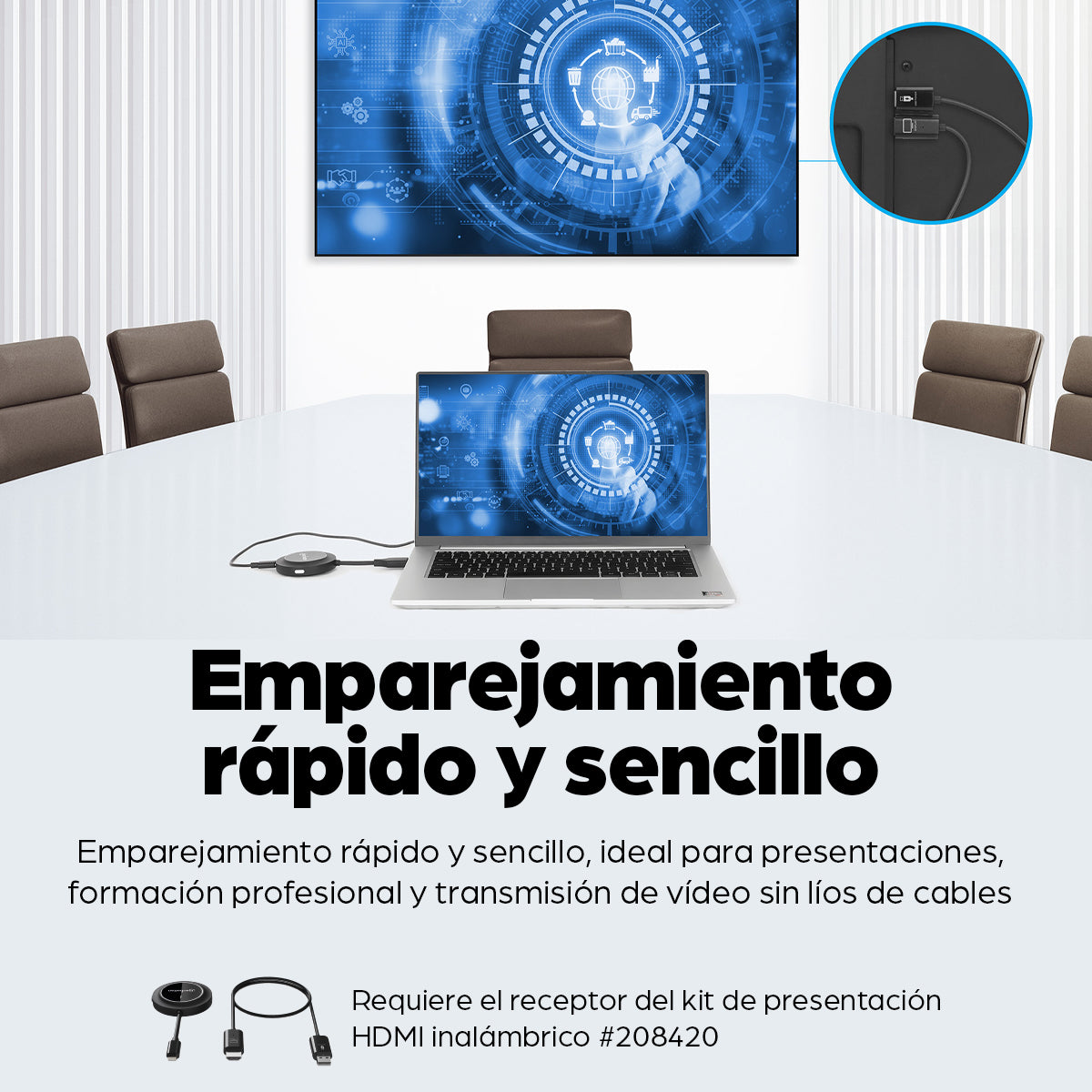 Transmisor Inalámbrico de Video Manhattan HDMI 1080p