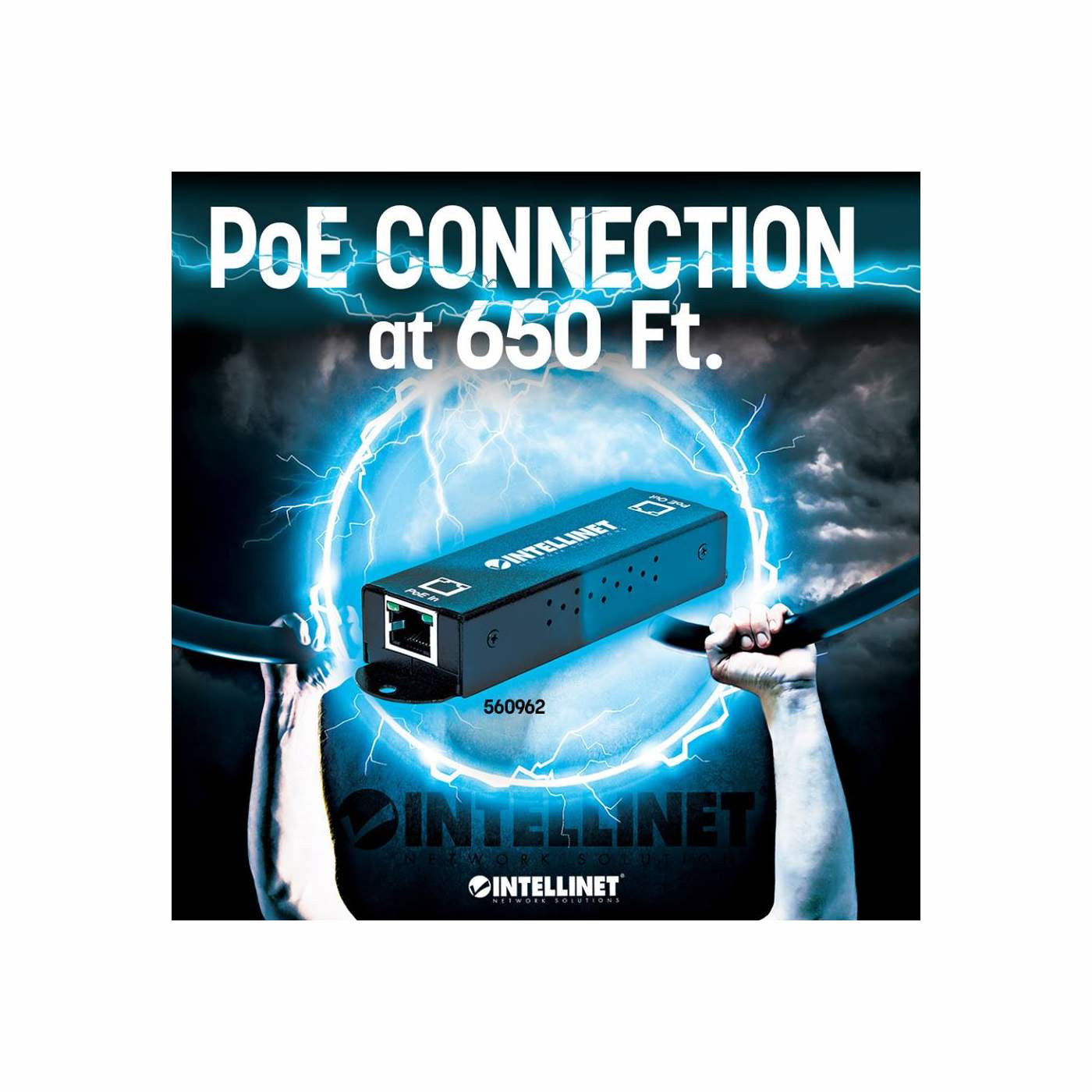 Intellinet 560962 extensor de red Negro 10, 100, 1000 Mbit/s