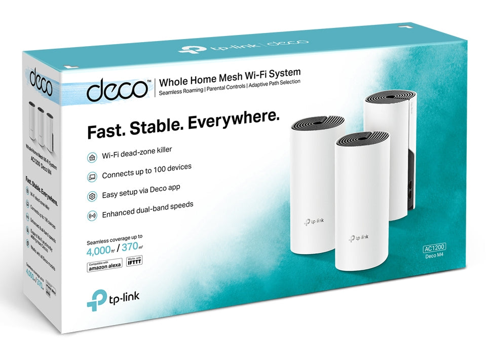 TP-Link Deco M4(3-pack) Doble banda (2,4 GHz / 5 GHz) Wi-Fi 5 (802.11ac) Blanco 2 Interno