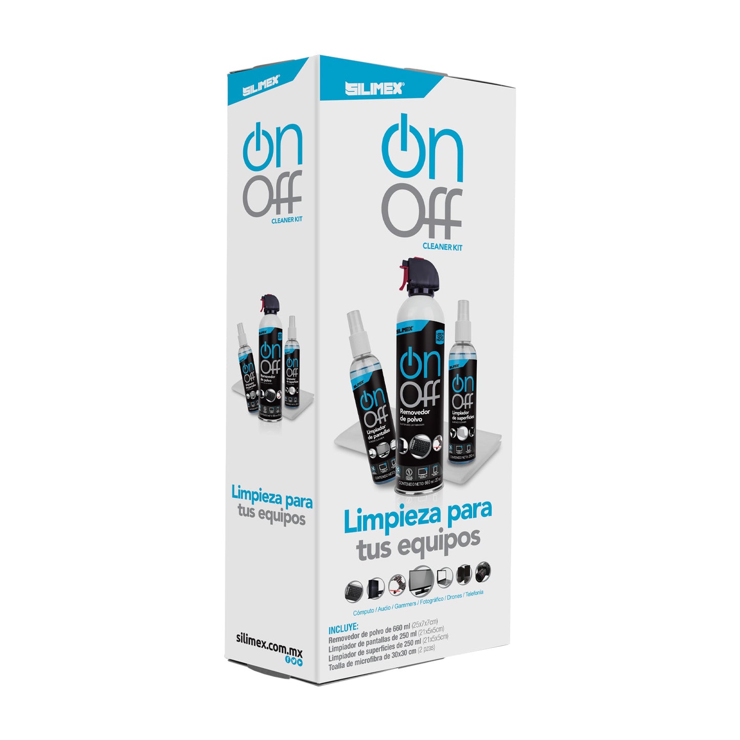 Silimex On Off Cleaner Kit Computadora portátil, PC Juego de limpieza para equipos