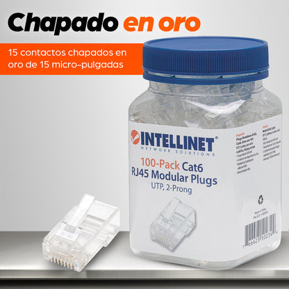 Intellinet 502344 conector RJ-45 Transparente
