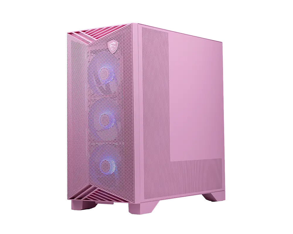 Gabinete MSI MPG GUNGNIR 212R PZ PINK Torre Media ATX 4 Ventiladores RGB Vidrio Templado Rosa
