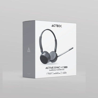 Acteck AC-942386 audífono y auriculare Auriculares Inalámbrico Diadema Llamadas/Música/Deportes/Diario USB Tipo C Bluetooth Negro