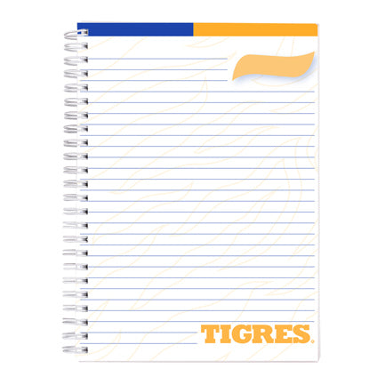 Cuaderno profesional Dietrix First Class Pasta dura doble arillo 80 hojas raya Club Tigres de la UANL modelo UANL