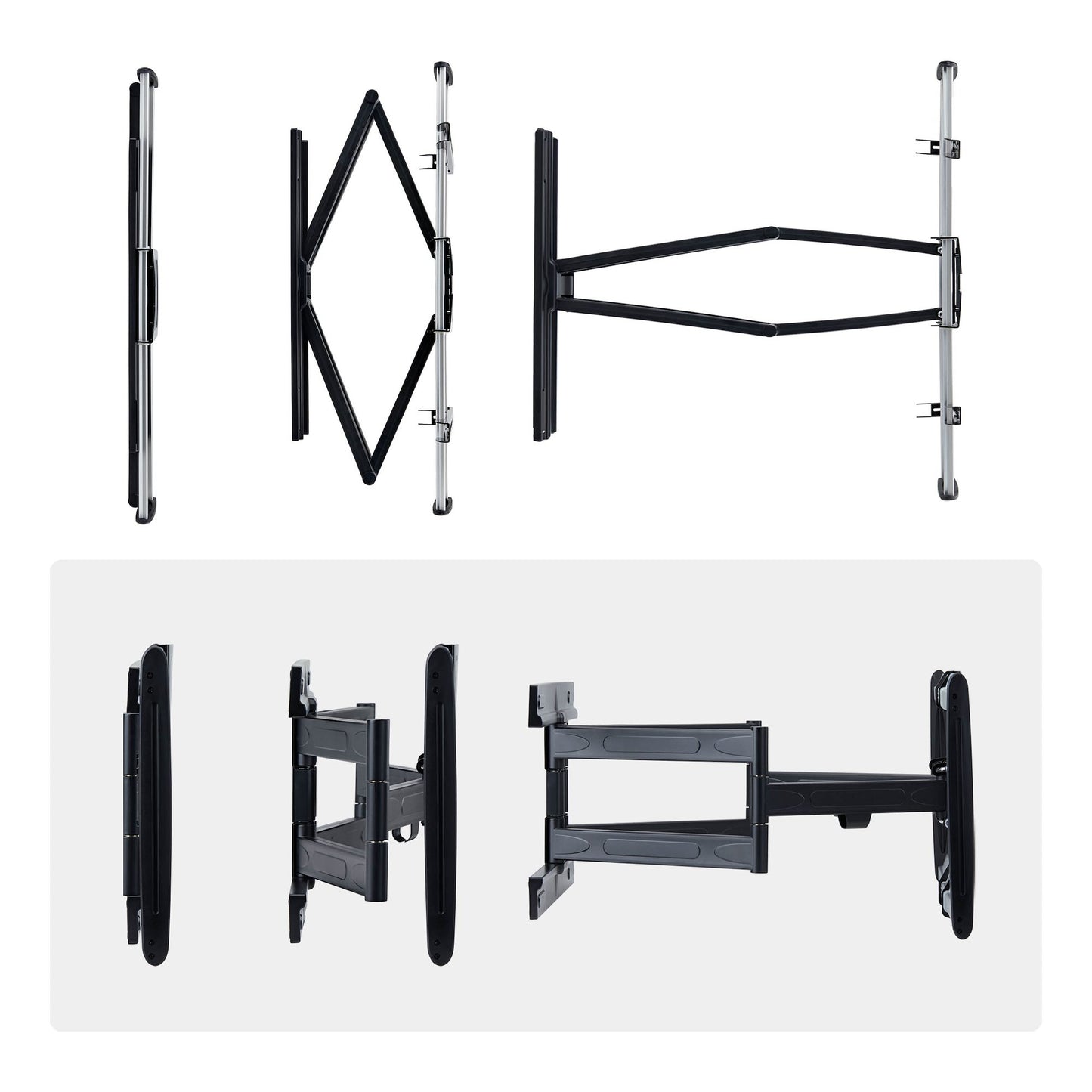 StarTech.com 65SAP2-TV-WALL-MOUNT soporte para TV 165.1 cm (65") Negro, Plata