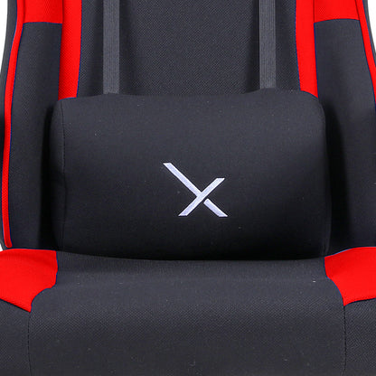 Silla Gamer Xzeal XZ20 Tela Foam Reclinable 140° Base Metal Piston Clase 3 115Kgs Brazos Fijos Negro-Rojo
