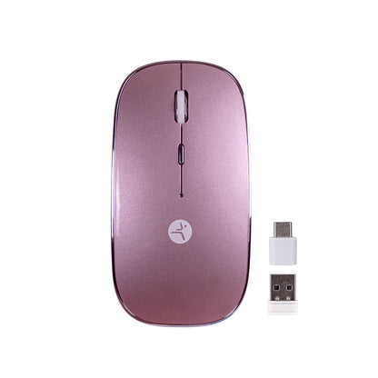 Mouse TechZone Recargable Rora con Nano Receptor Tipo C Y Usb a Mouse Pad Incluido DPI 1000/1200/1600