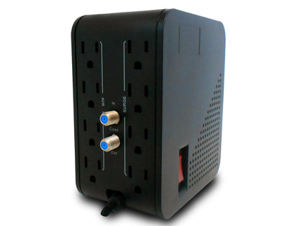 Regulador de voltaje CDP R2C-AVR1008 1000VA/500W indicadores LED de funcionamiento 8 contactos NEMA 5-15R