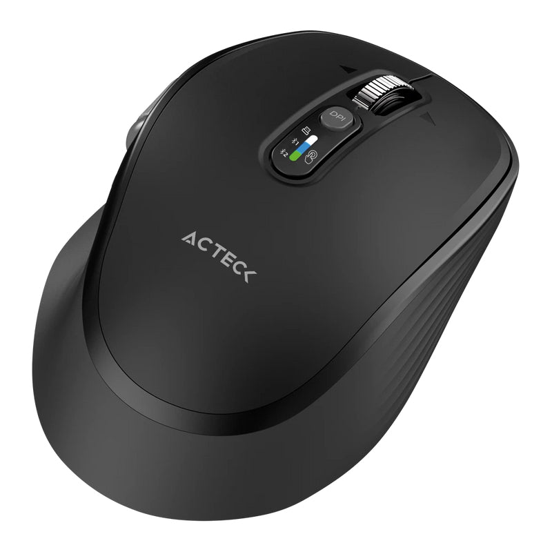 Acteck Virtuos Pro Ultra MI777 ratón Universal Diestro RF Wireless + Bluetooth + USB Type-C Óptico 4800 DPI