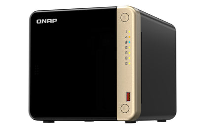 QNAP TS-464 NAS Tower Intel® Celeron® N5095 8 GB 0 TB QNAP QTS Negro, Bronce