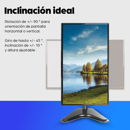 Manhattan 462037 soporte para pantalla plana 68.6 cm (27") Escritorio Negro