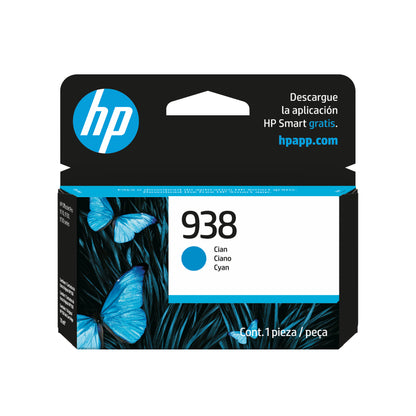 Tinta HP Original 938 Rendimiento 800 Páginas Color Cian